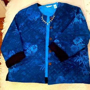 Global Village quilted batik sz L jacket